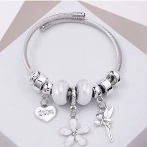 Elegant Silver Charm Bracelet